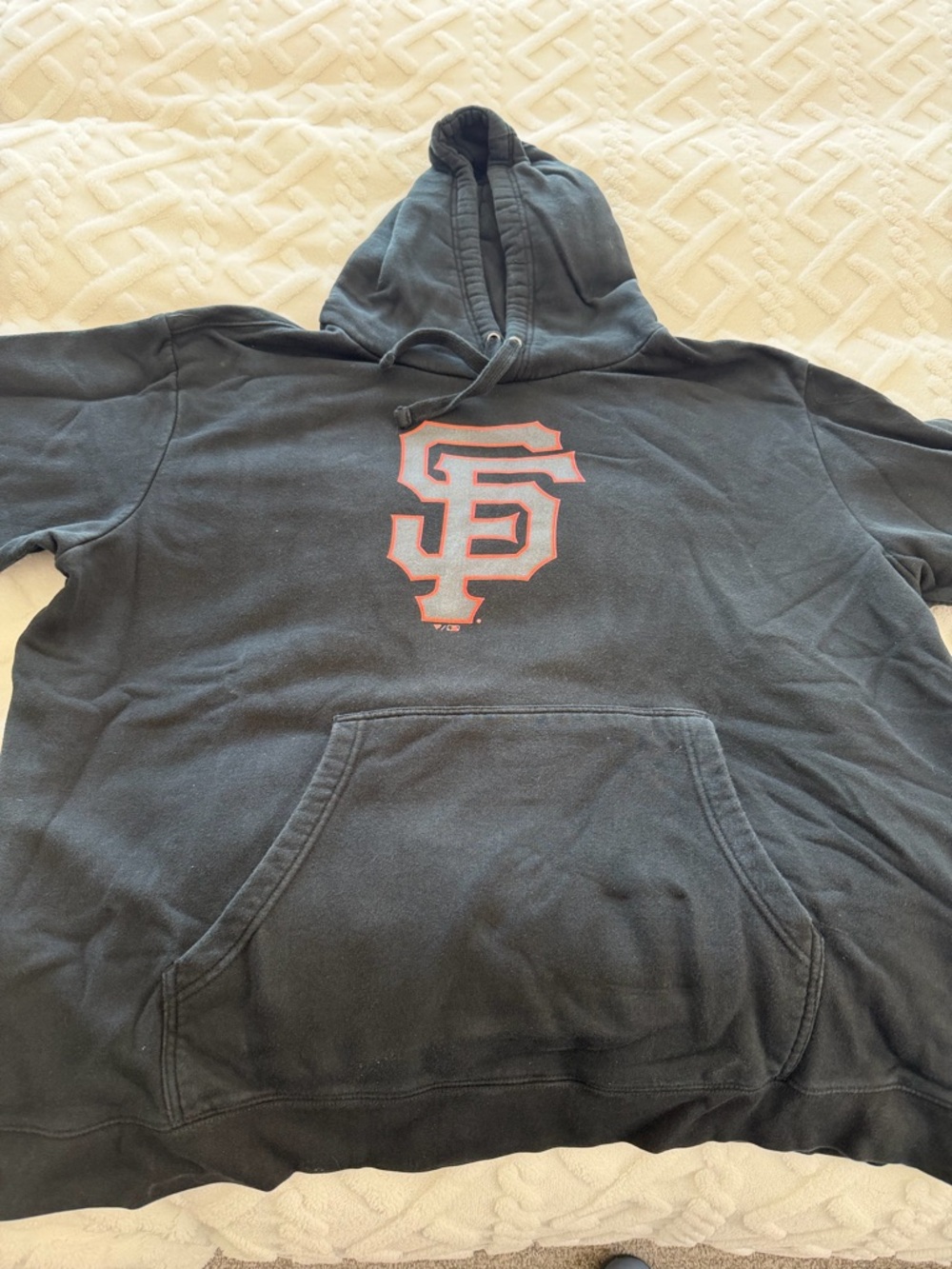 Fanatics Black Pullover Hoodie with White Logo